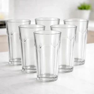 Set de 6 Vasos de Vidrio 310 ml | Vasos Altos