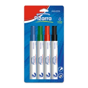 Plumones para Pizarra Proarte x4 Colores | Punta Redonda y Tinta Borrable